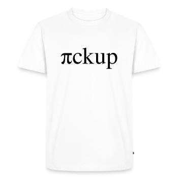 Pick up - Men's Premium Organic T-Shirt - white - Front - Nico (187cm)