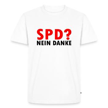 Spd - Männer Premium Bio T-Shirt - Weiß - Vorne - Nico (187cm)
