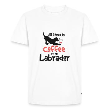 Labrador - T-shirt Premium bio Homme - blanc - Devant - Nico (187cm)