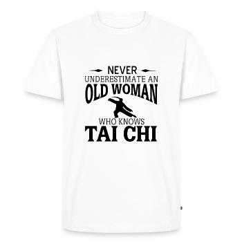 Tai Chi - Men's Premium Organic T-Shirt - white - Front - Nico (187cm)