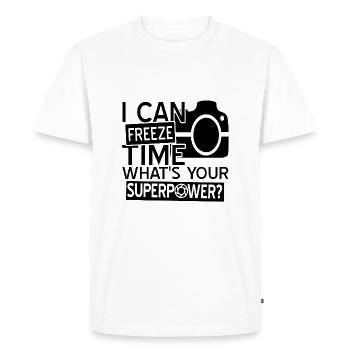 Photographe - T-shirt Premium bio Homme - blanc - Devant - Nico (187cm)