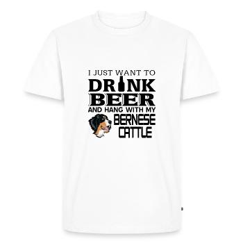 Chien de montagne bernois - T-shirt Premium bio Homme - blanc - Devant - Nico (187cm)