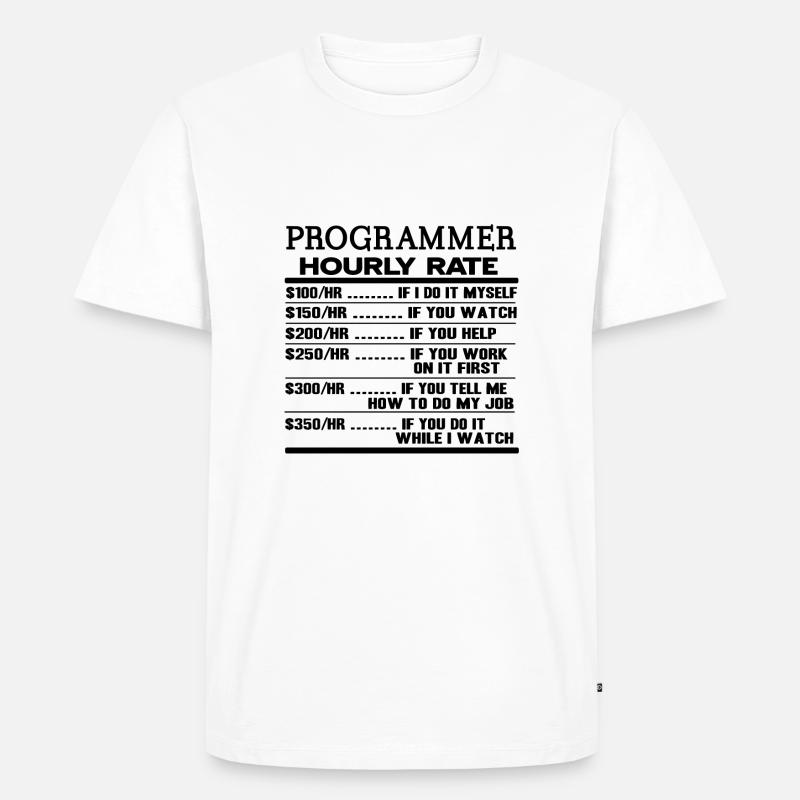 Programmierer - Männer Premium Bio T-Shirt - Weiß
