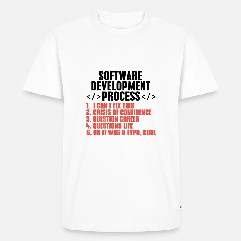 Programmierer Coder Softwareentwickler Geschenk - Männer Premium Bio T-Shirt - Weiß