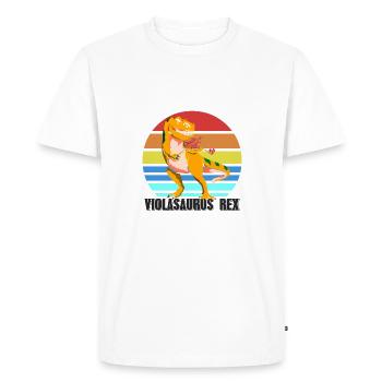 Viola dinosaur - Men's Premium Organic T-Shirt - white - Front - Nico (187cm)