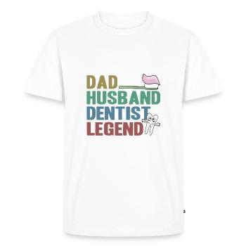 dentist - Men's Premium Organic T-Shirt - white - Front - Nico (187cm)