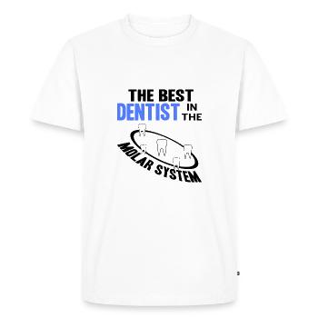 dentist - Men's Premium Organic T-Shirt - white - Front - Nico (187cm)