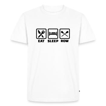 Eat Sleep row - T-shirt Premium bio Homme - blanc - Devant - Nico (187cm)