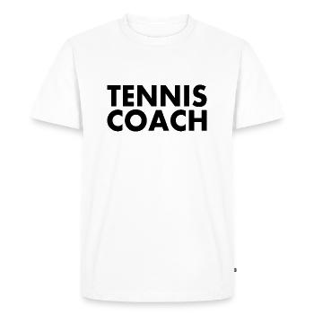 Tennis coach - T-shirt Premium bio Homme - blanc - Devant - Nico (187cm)