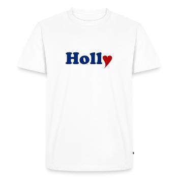 Holly mit Herz - Men's Premium Organic T-Shirt - white - Front - Nico (187cm)