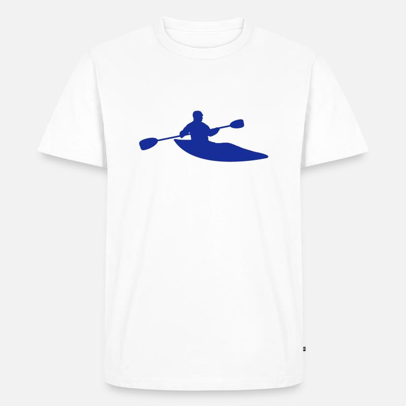 Kajaking - Männer Premium Bio T-Shirt - Weiß