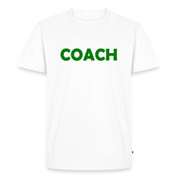 Coach - Men's Premium Organic T-Shirt - white - Front - Nico (187cm)