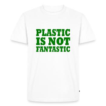 Plastic is not fantastic - T-shirt Premium bio Homme - blanc - Devant - Nico (187cm)