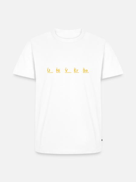 T-Shirt Nous Sommes Tous Faits de Poussière d'Étoiles - Univers - Ekologisk premium-T-shirt herr - vit