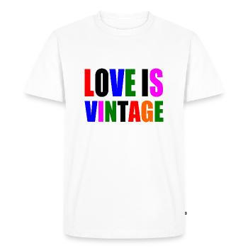 Love is vintage - T-shirt Premium bio Homme - blanc - Devant - Nico (187cm)