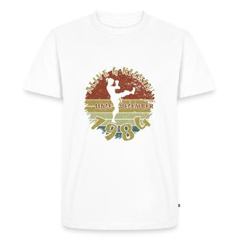 40. Geburtstag Vivant depuis 12/1984 - T-shirt Premium bio Homme - blanc - Devant - Nico (187cm)