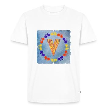 vélo e 53 v - T-shirt Premium bio Homme - blanc - Devant - Nico (187cm)