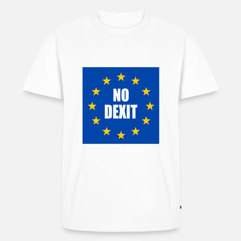 No dexit - Männer Premium Bio T-Shirt - Weiß