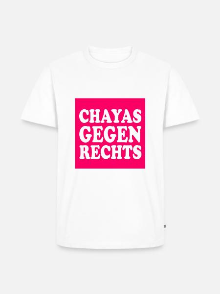 chayas gegen rechts - Männer Premium Bio T-Shirt - Weiß