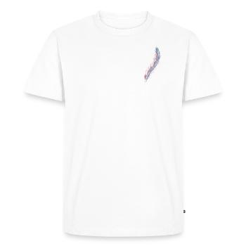 Free Spirit mit Feder hell Vol. 2 - T-shirt Premium bio Homme - blanc - Devant - Nico (187cm)