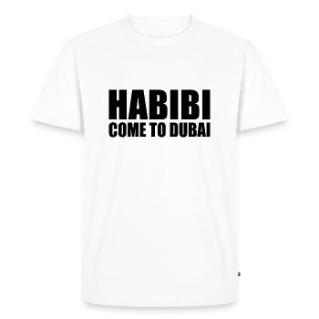 habibi come to dubai - T-shirt Premium bio Homme - blanc - Devant - Nico (187cm)