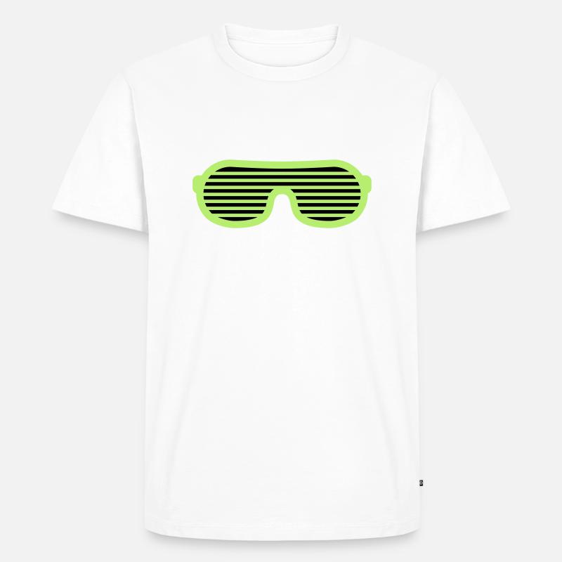 Party Glasses - Männer Premium Bio T-Shirt - Weiß