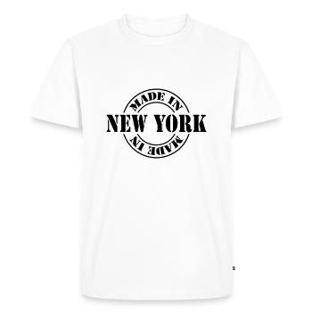 made in new york m1k2 - T-shirt Premium bio Homme - blanc - Devant - Nico (187cm)