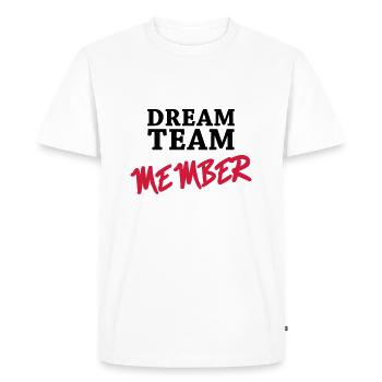Dream Team Member - T-shirt Premium bio Homme - blanc - Devant - Nico (187cm)