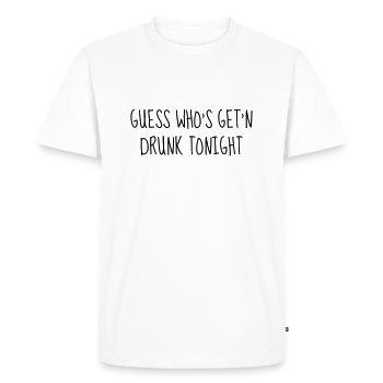 Alcohol - Drunk - Bier - Alkohol - Party - Humor - T-shirt Premium bio Homme - blanc - Devant - Nico (187cm)