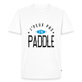 J'peux pas j'ai Paddle cadeau sport paddle surf - T-shirt Premium bio Homme - blanc - Devant - Nico (187cm)