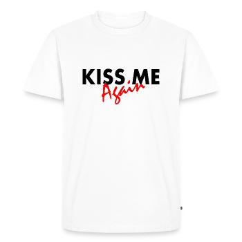 Kiss me again - T-shirt Premium bio Homme - blanc - Devant - Nico (187cm)