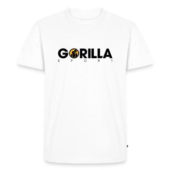 Gorilla Sport - Männer Premium Bio T-Shirt - Weiß - Vorne - Nico (187cm)