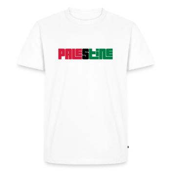 Palestine - T-shirt Premium bio Homme - blanc - Devant - Nico (187cm)