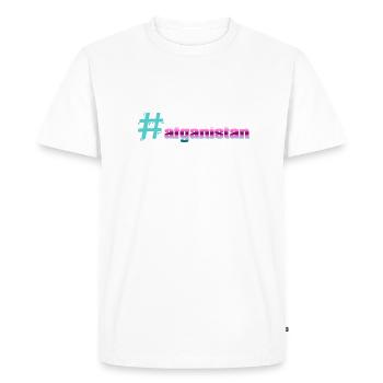 Cool hashtag afganistan land - Men's Premium Organic T-Shirt - white - Front - Nico (187cm)