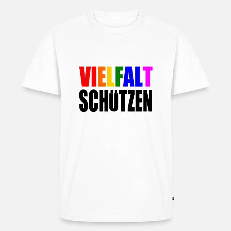 vielfalt schützen - Männer Premium Bio T-Shirt - Weiß