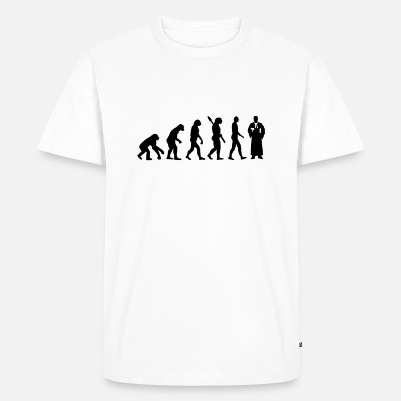 Evolution Judge - Men's Premium Organic T-Shirt - white