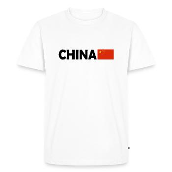 Chine - T-shirt Premium bio Homme - blanc - Devant - Nico (187cm)