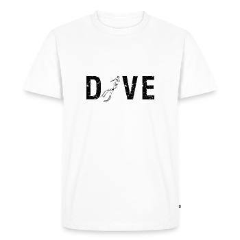 DIVE - plongeur - T-shirt Premium bio Homme - blanc - Devant - Nico (187cm)