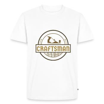 Craftsman - Men's Premium Organic T-Shirt - white - Front - Nico (187cm)