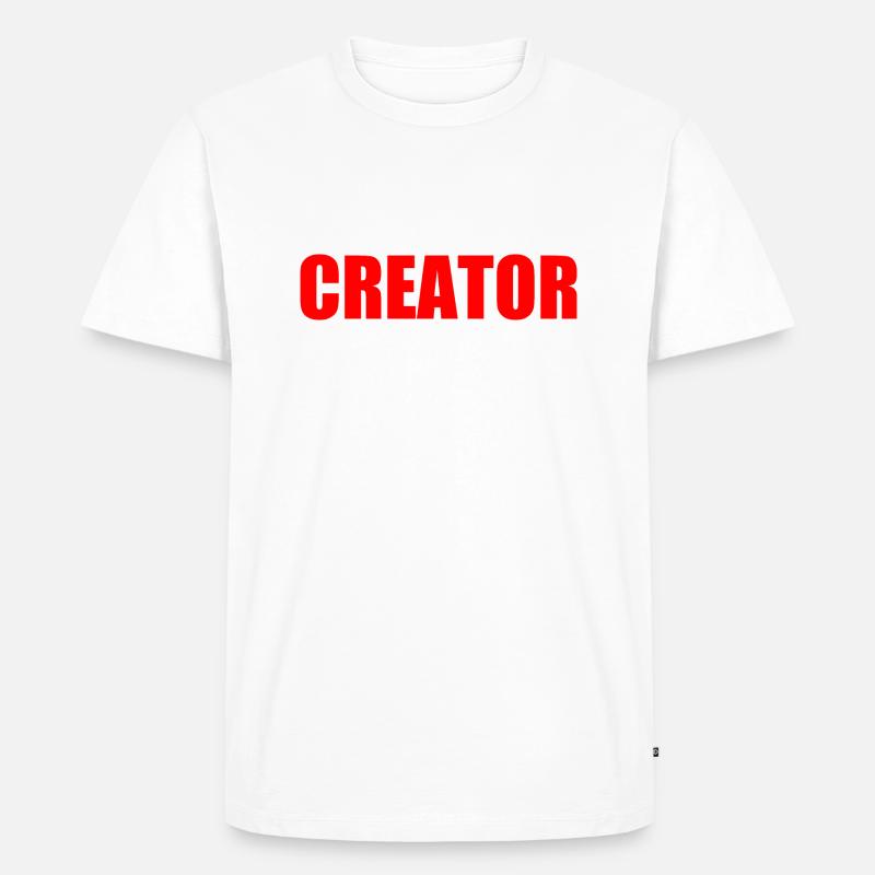 Creator - Männer Premium Bio T-Shirt - Weiß