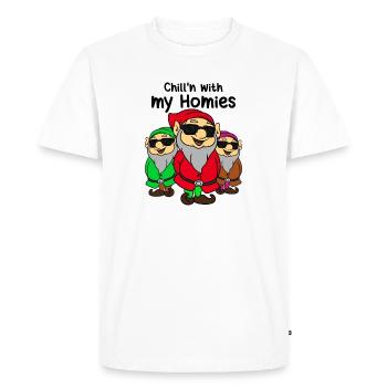 Noël Gnome, Gnome, Elfe de Noël - T-shirt Premium bio Homme - blanc - Devant - Nico (187cm)