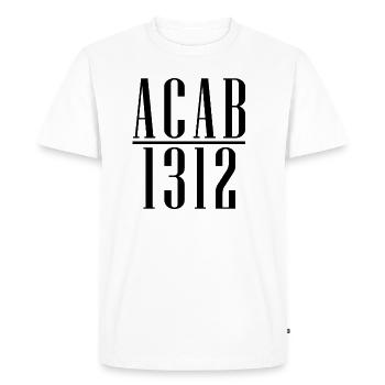 Acab 1312 - Men's Premium Organic T-Shirt - white - Front - Nico (187cm)