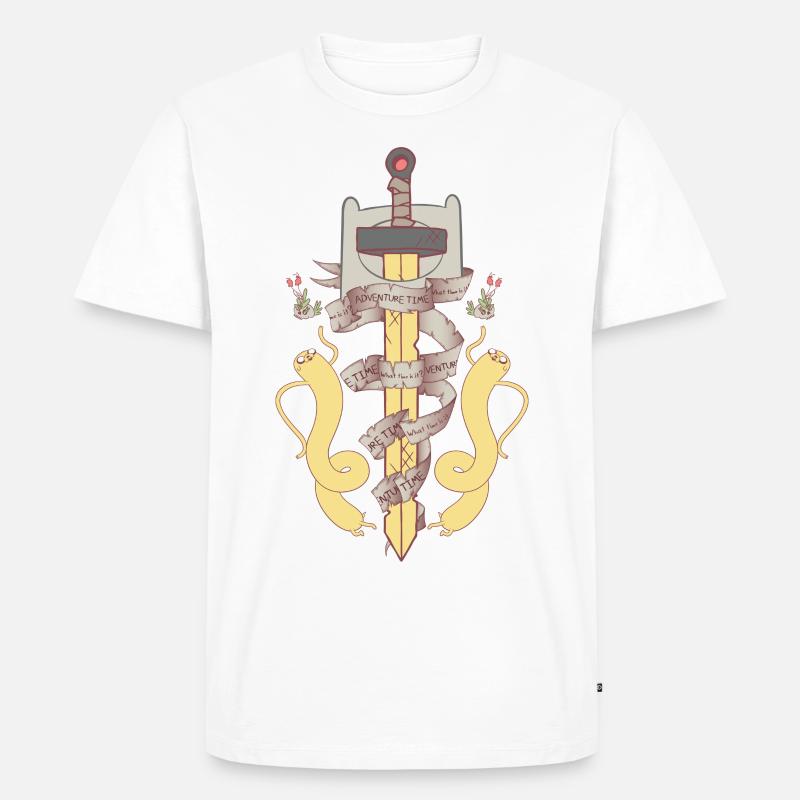 Adventure Time Épée Jack - T-shirt Premium bio Homme - blanc