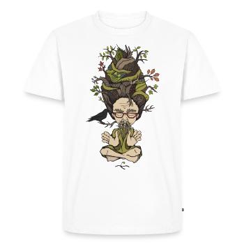 Nature and Man - Men's Premium Organic T-Shirt - white - Front - Nico (187cm)