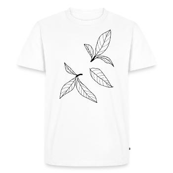 feuilles de nature 2 c1 - T-shirt Premium bio Homme - blanc - Devant - Nico (187cm)