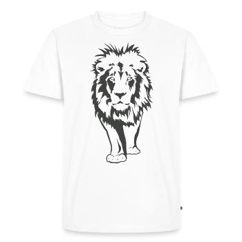 Lion Strong Grace King Gift - Men's Premium Organic T-Shirt - white - Front - Nico (187cm)
