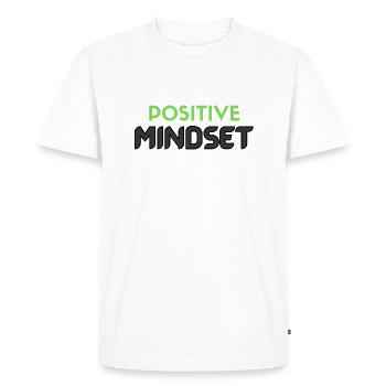 motivation quote positive Mindset black typography - Men's Premium Organic T-Shirt - white - Front - Nico (187cm)
