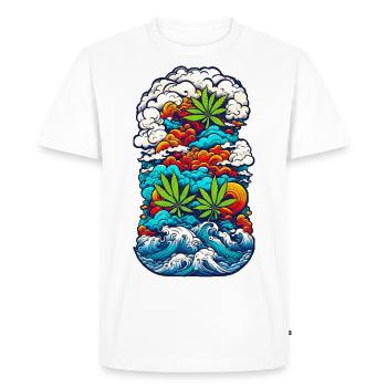 High waves 04 - Men's Premium Organic T-Shirt - white - Front - Nico (187cm)