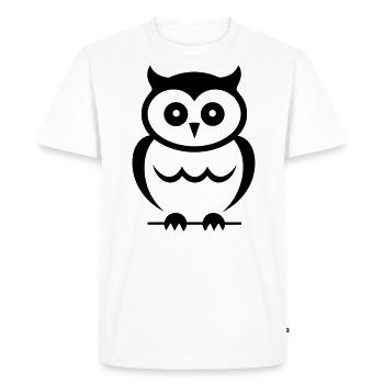 Petite chouette - T-shirt Premium bio Homme - blanc - Devant - Nico (187cm)