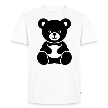 Ours en peluche - T-shirt Premium bio Homme - blanc - Devant - Nico (187cm)